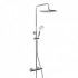GESSI MINIMALISTIC SHOWER Душевая стойка с термостатическим смесителем, верхним душем 300 мм., ручным душем и шлангом 1500 мм., цвет хром