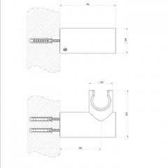 GESSI INCISO Держатель для душевой лейки поворотный, цвет: nero XL