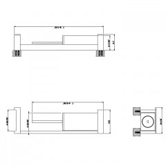 GESSI INVERSO ACCESSORIES Стойка настенная с держателем для туалетной бумаги и ершиком черным, цвет: Brass Brushed PVD