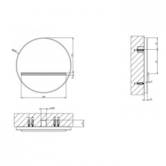 GESSI VENTI20 Излив настенный 207 мм., каскадный, цвет Copper PVD