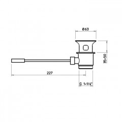 Gessi Донный клапан для раковины с автоматической пробкой и фронтальным открытием, цвет: хром