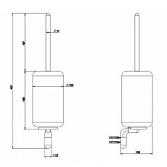 Gessi Goccia Ершик для унитаза подвесной, цвет: черный