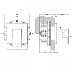 Gessi Rettangolo Встраиваемый однорычажный смеситель, без излива(внешние части), цвет: хром