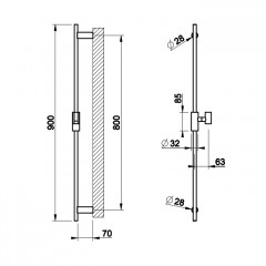 Gessi Anello Штанга для душа, цвет: хром