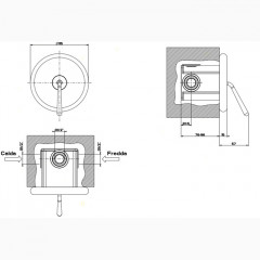 Gessi Goccia Встраиваемый однорычажный смеситель(внешние части), цвет: хром
