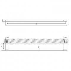 GESSI Origini Полотенцедержатель, 60 см, цвет Finox Brushed Nickel