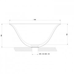 Gessi Goccia Раковина накладная керамическая 40см, h=18,5см, цвет: черный