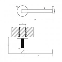 GESSI ANELLO Держатель туалетной бумаги, вертикальная/горизонтальная установка, цвет Black XL