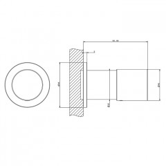 GESSI HABITO UNITO Смеситель настенный встраиваемый, однорычажный, внешняя часть, цвет Black Metal PVD
