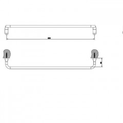 Gessi Goccia Полотенцедержатель 60см, цвет: черный