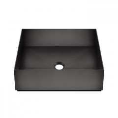 GESSI 316 Раковина 400x400 мм., для установки на столешницу, без перелива, нержавеющая сталь, цвет Black Metal Brushed PVD