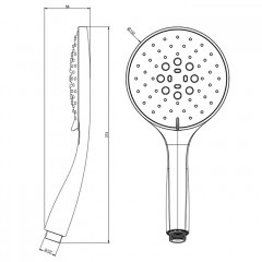 GESSI Origini/Все серии Ручная лейка с 3мя режима, цвет: Brushed Brass PVD