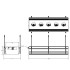 GESSI BINARIO Профиль линейный 1090 мм., для 5 модулей, установка Easy-Fix, цвет Black XL