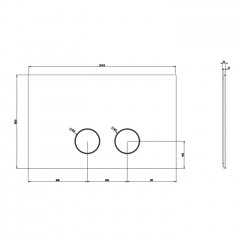 GESSI Клавиша смыва для унитаза, двойная, для систем инсталляций Geberit Sigma8 и Sigma12, цвет хром