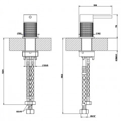 GESSI 316 Рычаг удаленного управления, цвет: steel brushed