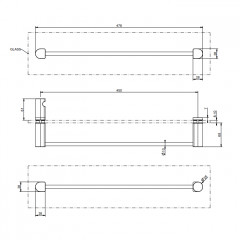 GESSI Rilievo Полотенцедержатель, 45 см, цвет: хром