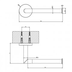 Gessi Tondo Настенный держатель для туалетной бумаги, цвет: хром
