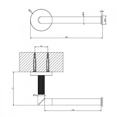 Gessi Ingranaggio Держатель т/б, цвет Black Metal Brushed PVD
