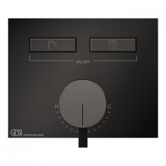 Gessi Hi-Fi Смеситель для душа, с включением до 2 источников одновременно (внешняя часть), цвет: Black Metal PVD