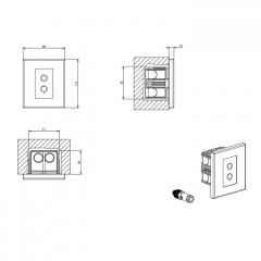 GESSI Сенсорная панель для управления хромотерапией, для систем, встраиваемых в потолок, цвет Черный матовый