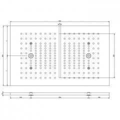 Gessi Afilo Накладная панель 300x500 для системы 57409/57411, цвет Black XL
