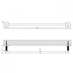 Gessi Ingranaggio Полотенцедержатель, 60 см, цвет: хром