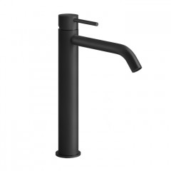 GESSI FLESSA Смеситель для раковины на 1 отверстие, высокий h=305мм, без донного клапана, излив 155мм, цвет: black XL