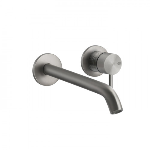 GESSI 316 Встраиваемый смеситель для раковины с изливом 200-170мм (внешняя часть), цвет: steel brushed