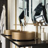 GESSI VENTI20 Дозатор для жидкого мыла настольный, цвет белый, фурнитура Brass PVD