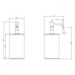 GESSI Rilievo Дозатор для жидкого мыла настольный, цвет: хром