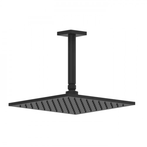 GESSI Rilievo Потолочная душевая головка на 1/2" 250x250 мм, длина изгот. под заказ (105 - 1855 мм), цвет: nero XL