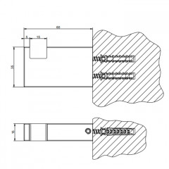 Gessi Rettangolo Крючок настенный, цвет: Gold CCP