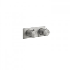 GESSI 316 Термостатический смеситель, с подключением на 3/4", фильтр, на 3 источника (внешняя часть), цвет: steel brushed