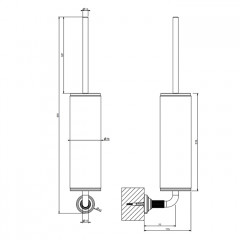 GESSI VENTI20 Ершик для унитаза подвесной, цвет белый, фурнитура хром