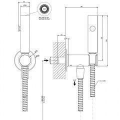 GESSI INCISO Гигиенический душ на 1/2", цвет: gold brushed CCP