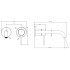 GESSI 316 Встраиваемый смеситель с изливом 210-180мм (внешние части), цвет: warm bronze brushed pvd
