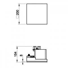 GESSI BINARIO Модуль 200х200 мм., декоративная панель, установка Easy-Fix, цвет Mirror Steel