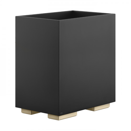 GESSI INVERSO ACCESSORIES Корзина для мусора черная, цвет: Brass Brushed PVD