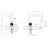 GESSI INCISO Отдельно стоящий излив 140мм, h=145мм , цвет: Finox Brushed Nickel