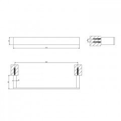 Gessi Rettangolo Полотенцедержатель 30см, цвет: Gold CCP