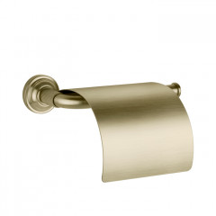 GESSI VENTI20 Держатель туалетной бумаги, с крышкой, цвет Brushed Brass PVD