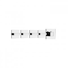 Gessi Rettangolo Встраиваемый термостат, подключение на 3/4", с 4мя независимыми выходами(внешние части), цвет: хром