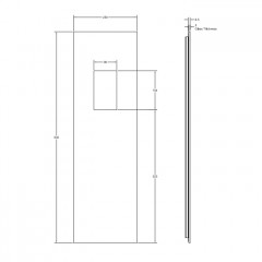 GESSI BINARIO Настенная панель сенсорного управления, закаленное стекло, внешняя часть, цвет черный
