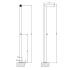 GESSI OUTDOOR Душевая стойка для установки на улице, напольная, на 1 выход, без ручки и верхнего душа, внешняя часть, цвет Black XL