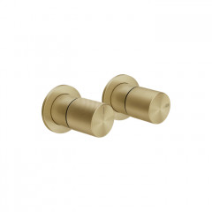 Gessi Habito Внешная часть встраиваемого смесителя для душа на 2 позиции, цвет: Brushed Brass PVD