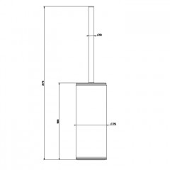 GESSI 316 Ершик напольный, цвет: steel brushed
