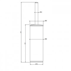 GESSI Rilievo Ершик напольный, цвет: nero XL