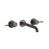 GESSI 316 Встраиваемый смеситель с изливом 200-180мм (внешние части), цвет: brushed black metal pvd