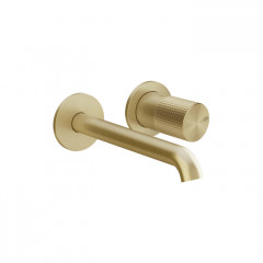 GESSI HABITO CESELLO Смеситель для раковины настенный встраиваемый, однорычажный, цвет Brass Brushed PVD