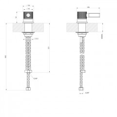 GESSI INCISO Рычаг удаленного управления, цвет: Black XL
